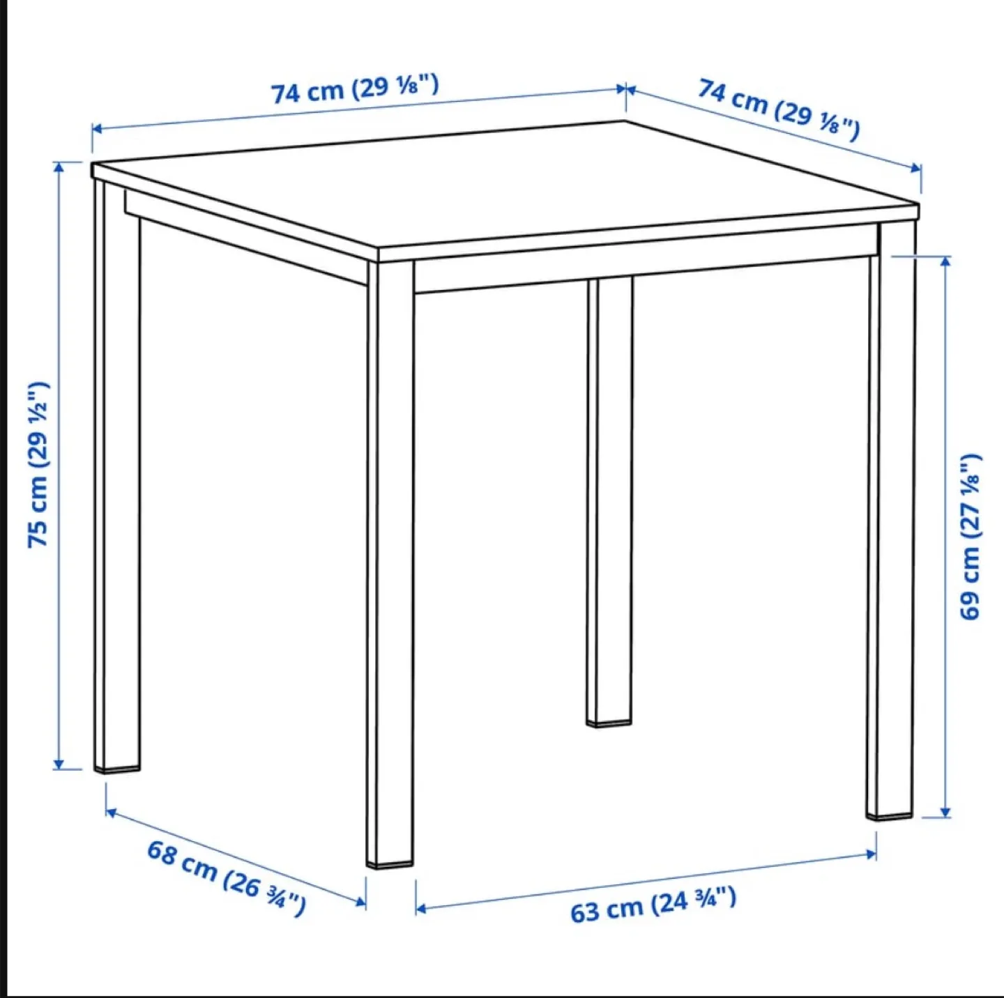 IKEA White Square Dining Table image indicator(2)