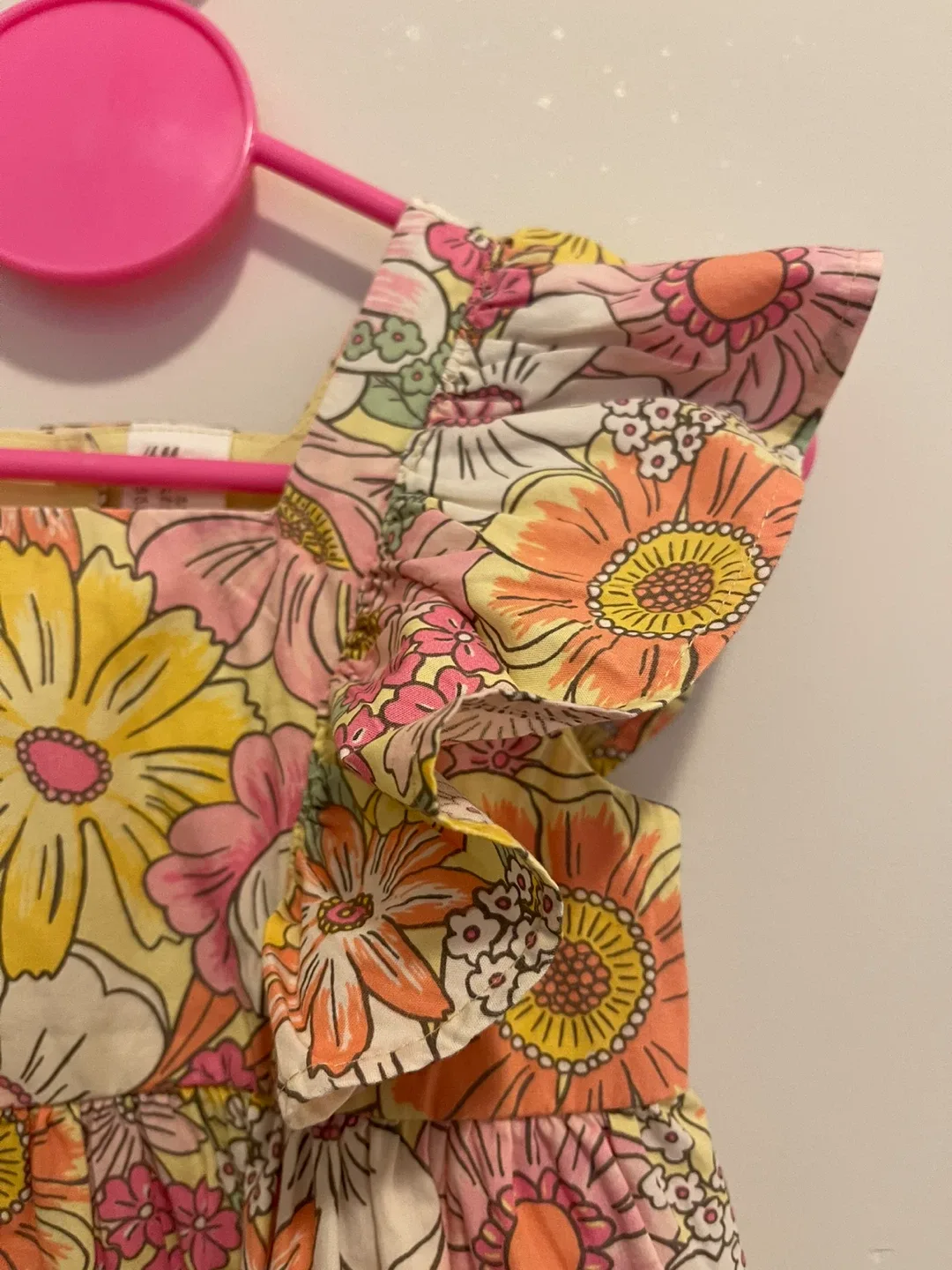 H&M BUTTERFLY SLEEVE Floral Kids Dress SIZE 2T image indicator(3)