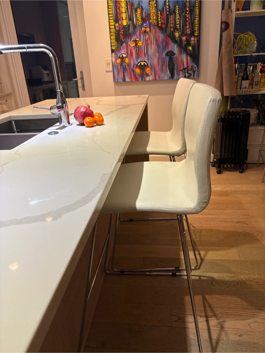 White Bar Stools - Set of 2 image indicator(2)