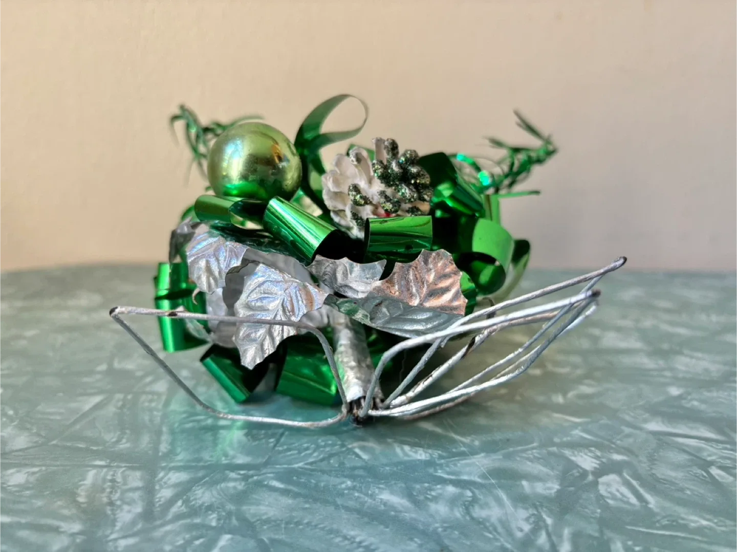 Vintage Green & Silver Christmas Decoration image indicator(4)