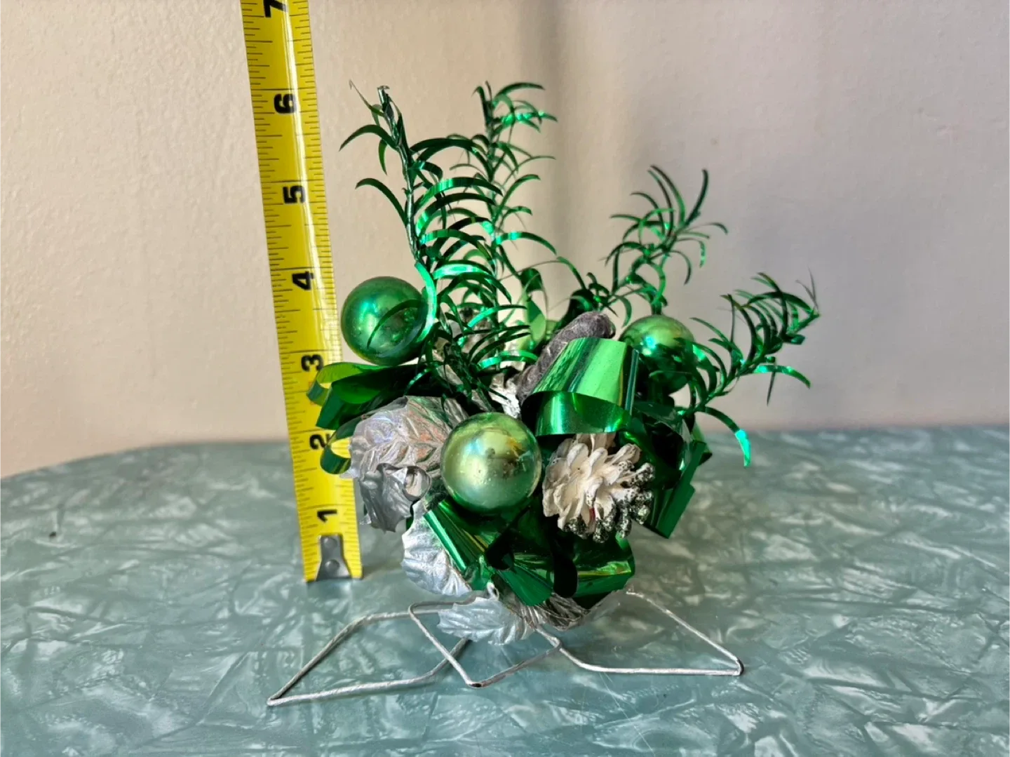 Vintage Green & Silver Christmas Decoration image indicator(2)