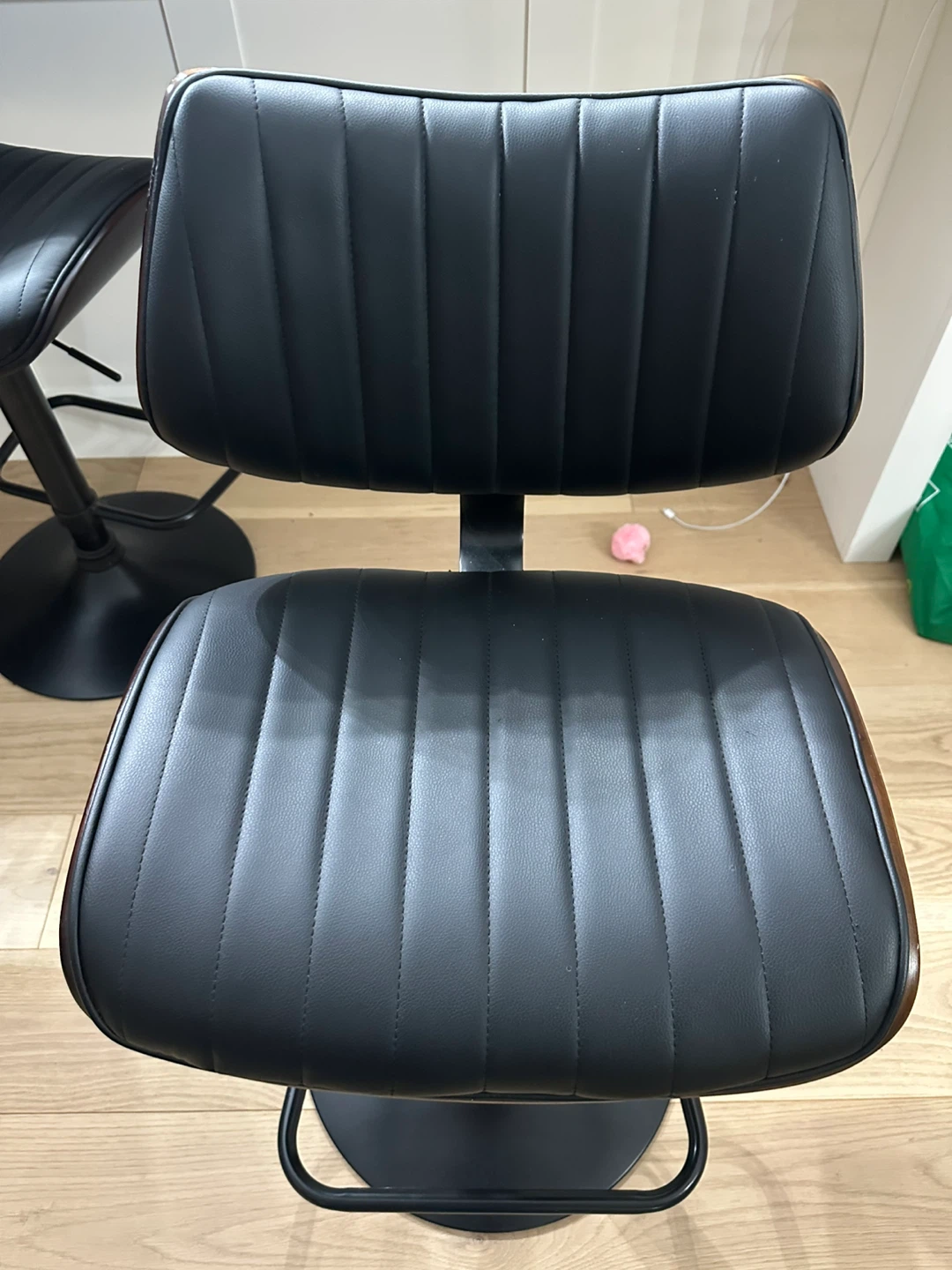 Set of 4 Black Bar Stools