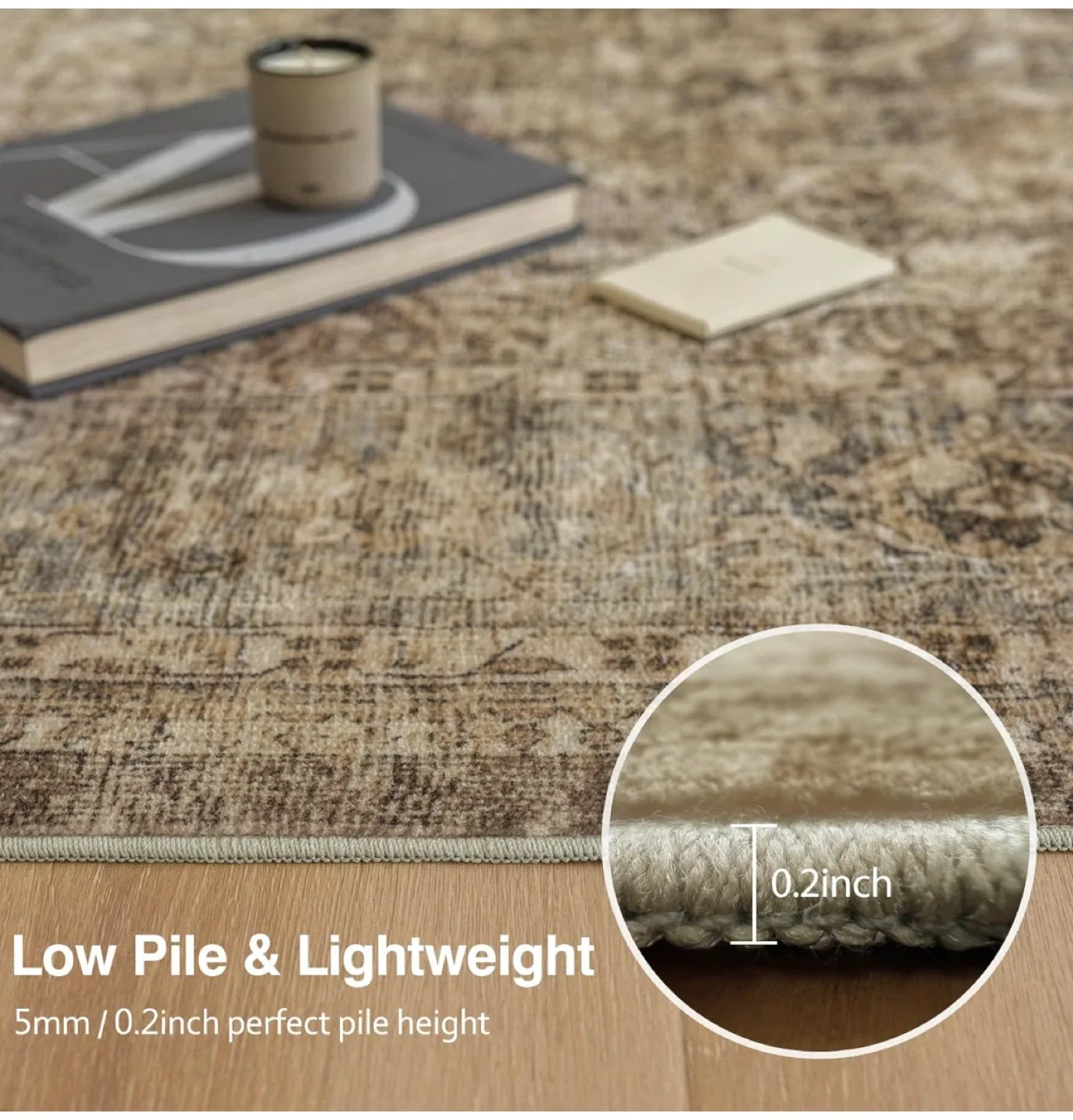 Vintage Style Area Rug - 9x6 ft image indicator(6)