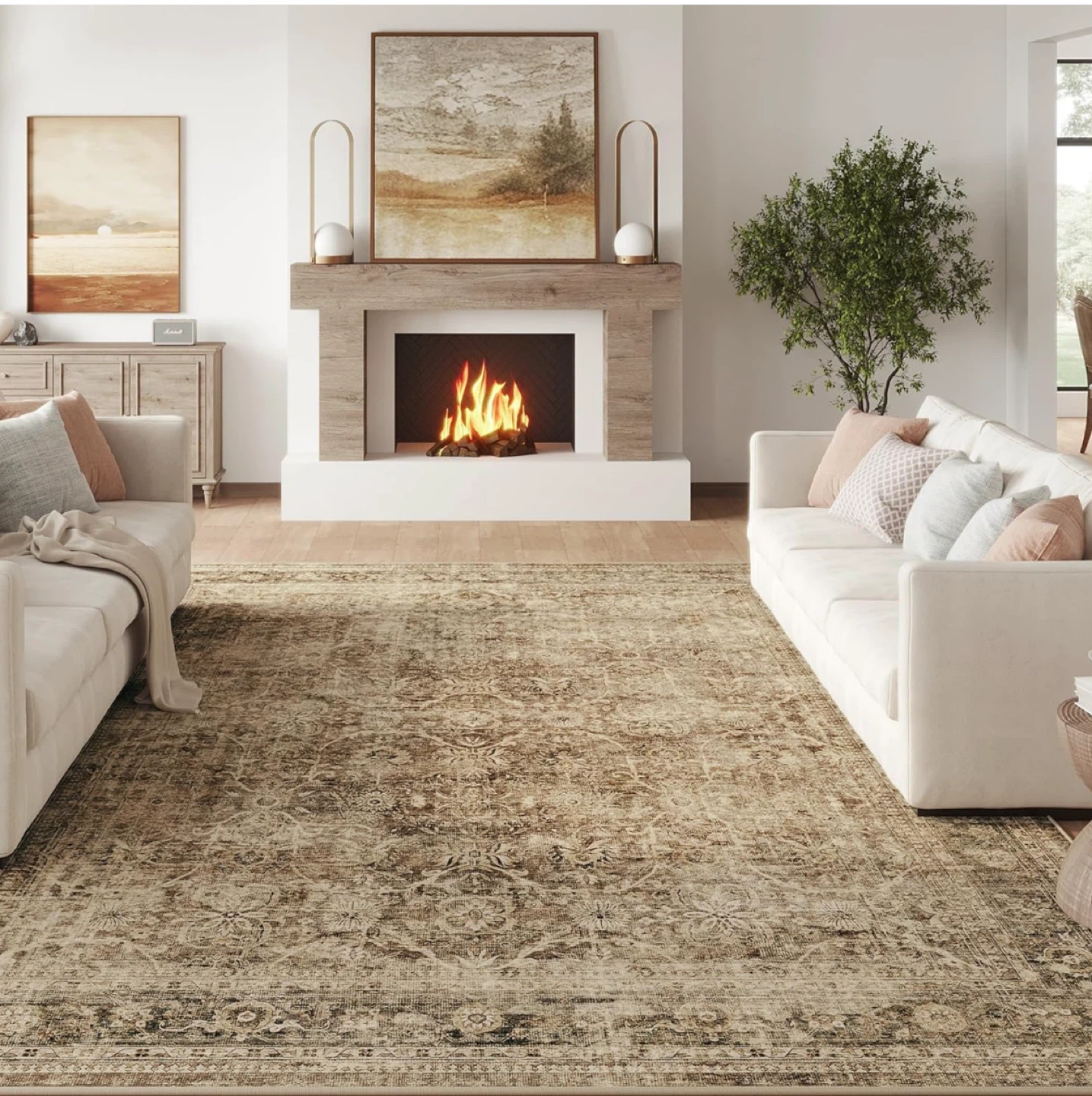 Vintage Style Area Rug - 9x6 ft - photo 3