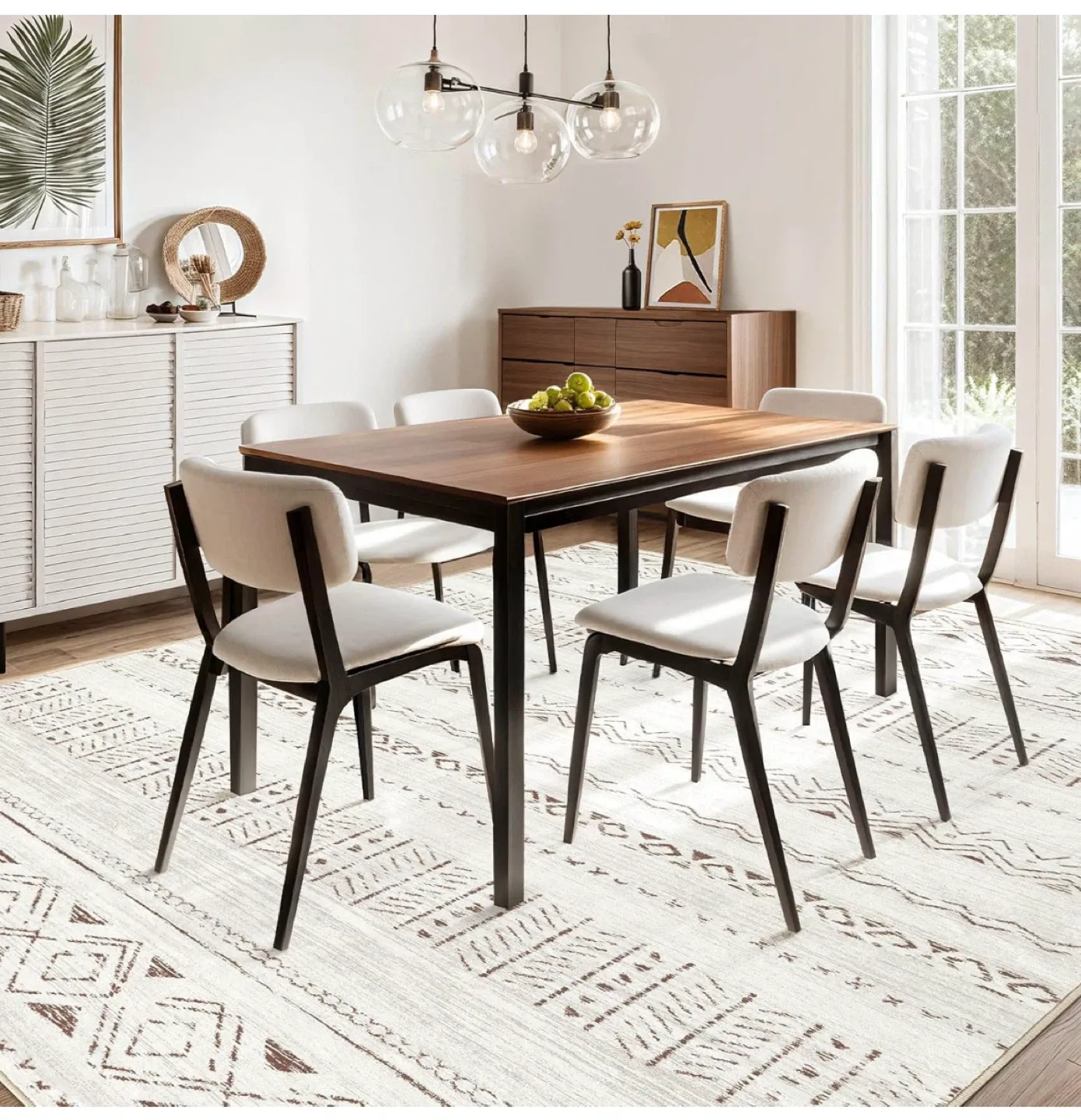 Patterned Area Rug 9x6 ft- Super Soft image indicator(2)