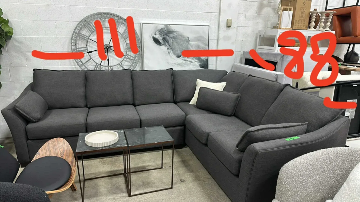 Grey Sectional Sofa - Great Condition! image indicator(6)