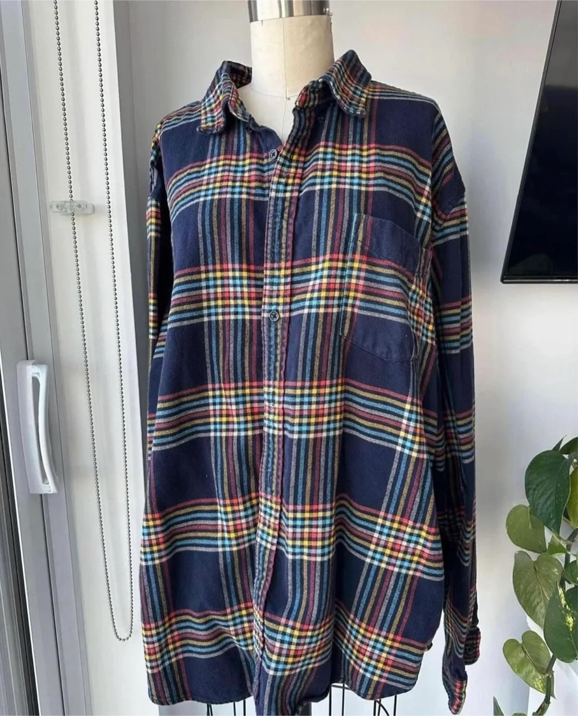 Cotton plaid shirt size 2XL