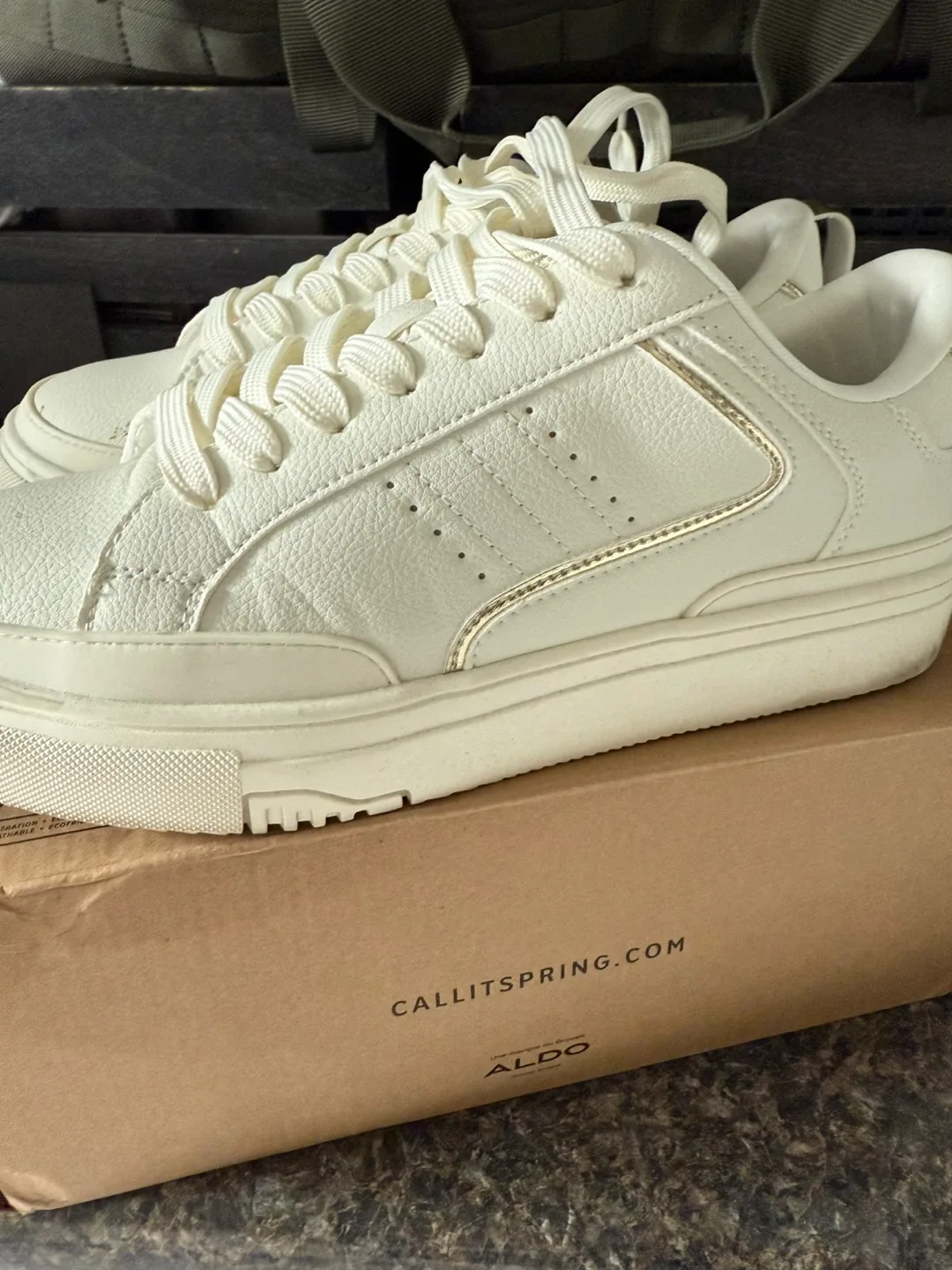 Call It Spring Vegan White Sneakers - Size 7.5