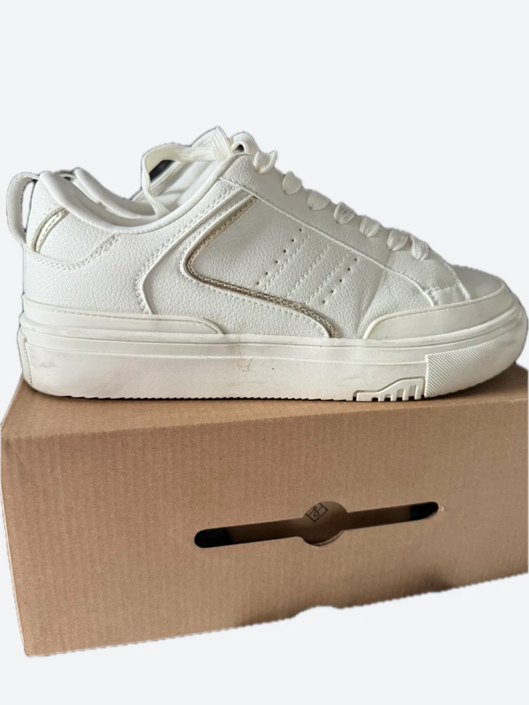 Call It Spring Vegan White Sneakers - Size 7.5 image indicator(2)