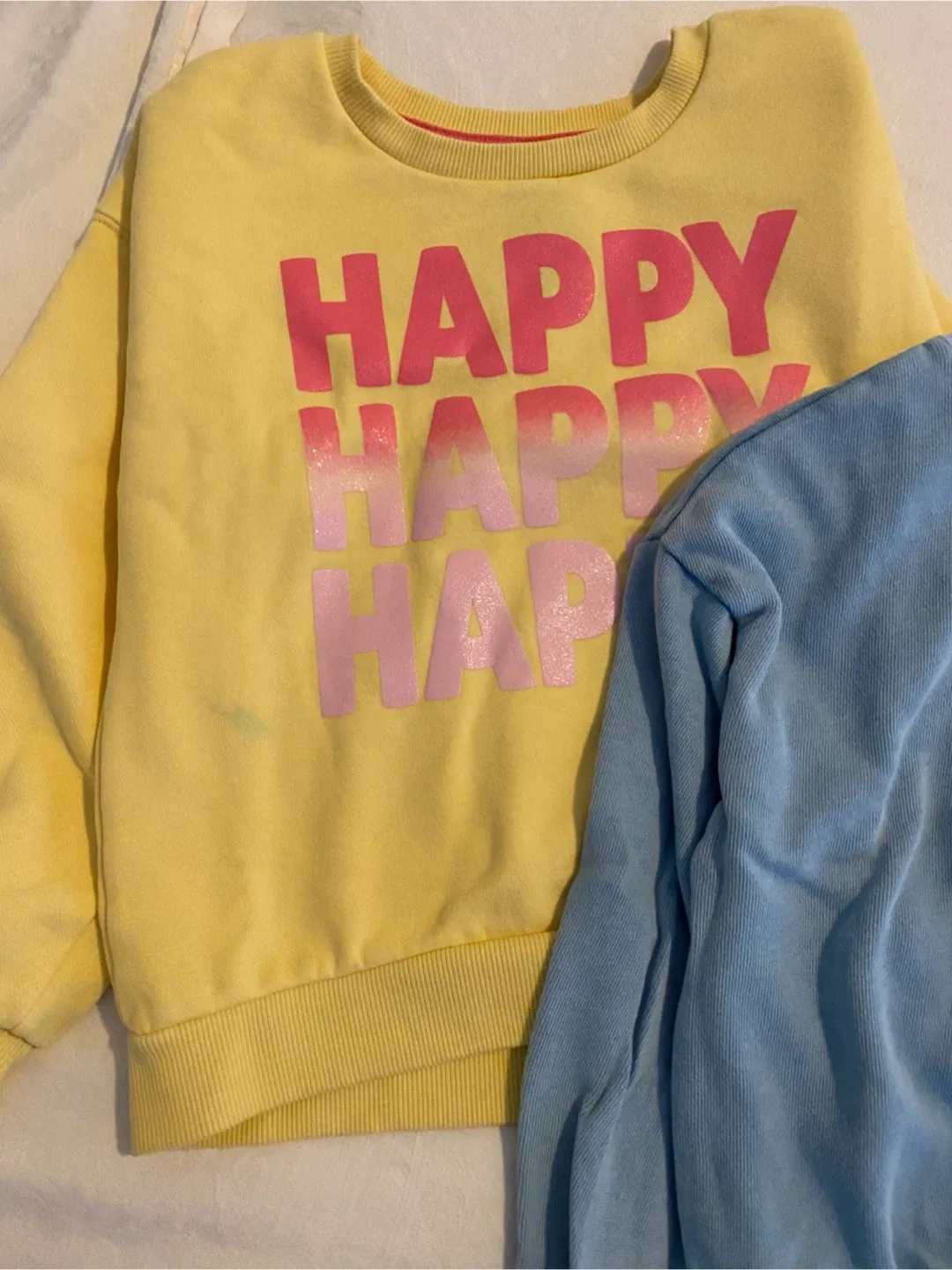 Two Kids' Crewneck Sweatshirts - Yellow & Blue image indicator(3)