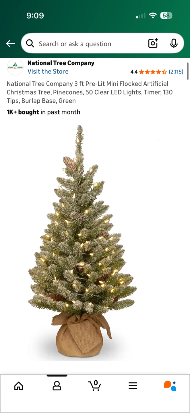 National Tree Company 3ft Flocked Christmas Tree - Like New! - photo 2
