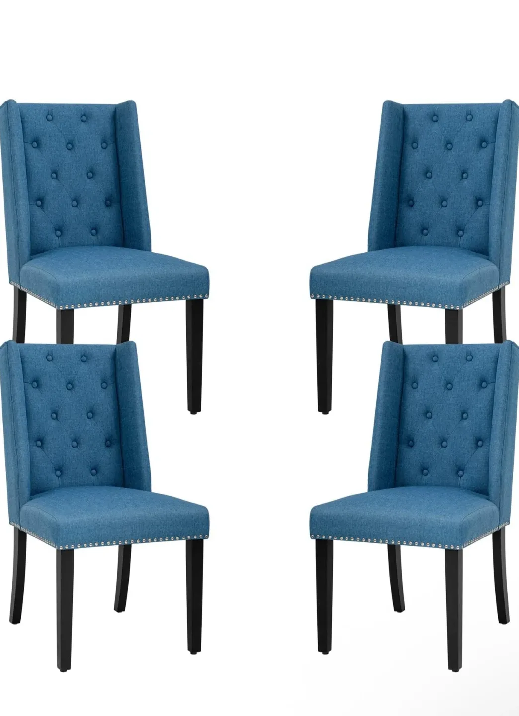 Blue Upholstered Dining Chair
