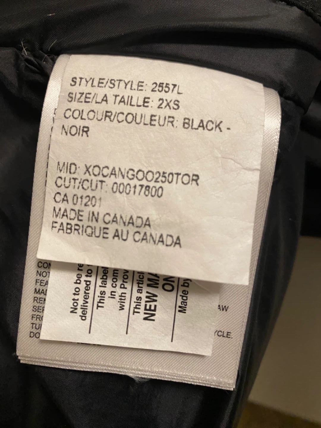 Canada Goose Black Down Parka ( black label) - Size 2XS - photo 4