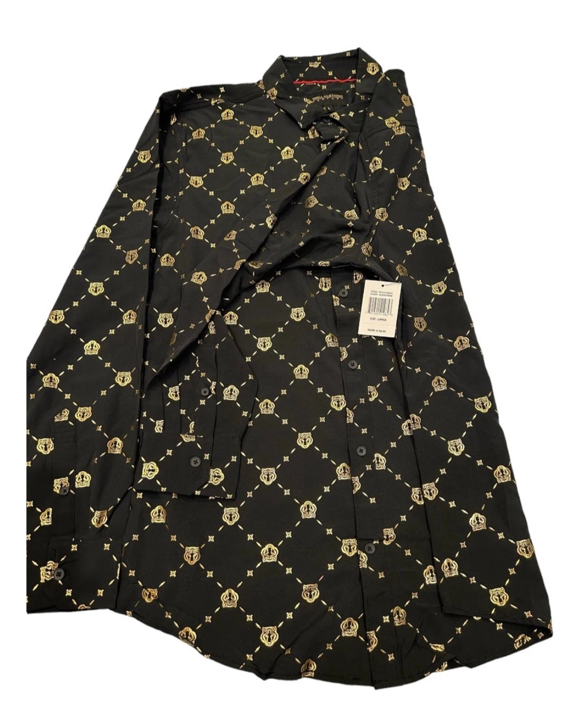DRILL CLOTHING COMPANY Black/Gold Patterned Shirt - photo 2