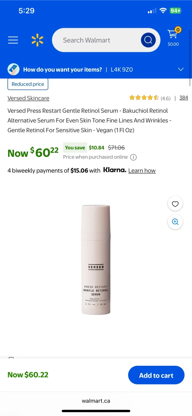 Brand NEW Versed Press Restart Gentle Retinol & Bakuchiol Serum image indicator(2)