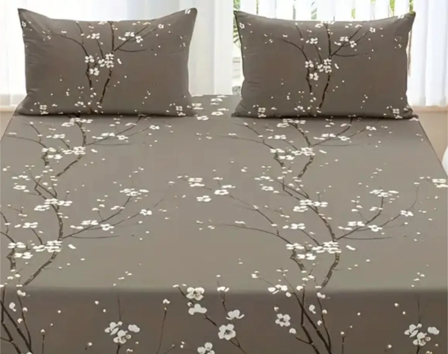 Floral Patterned Bed Sheet Set, 3 pieces, Queen size image indicator(2)