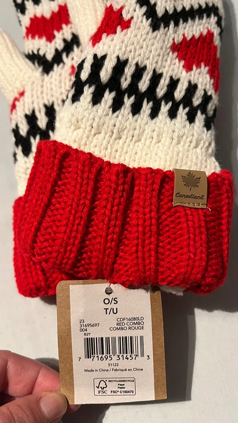 New Canadiana Ladies Mittens - One Size