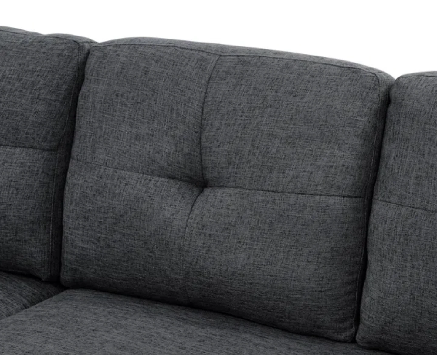 Grey 3-Seat Sectional Sofa with Pull-Out Bed - photo 2