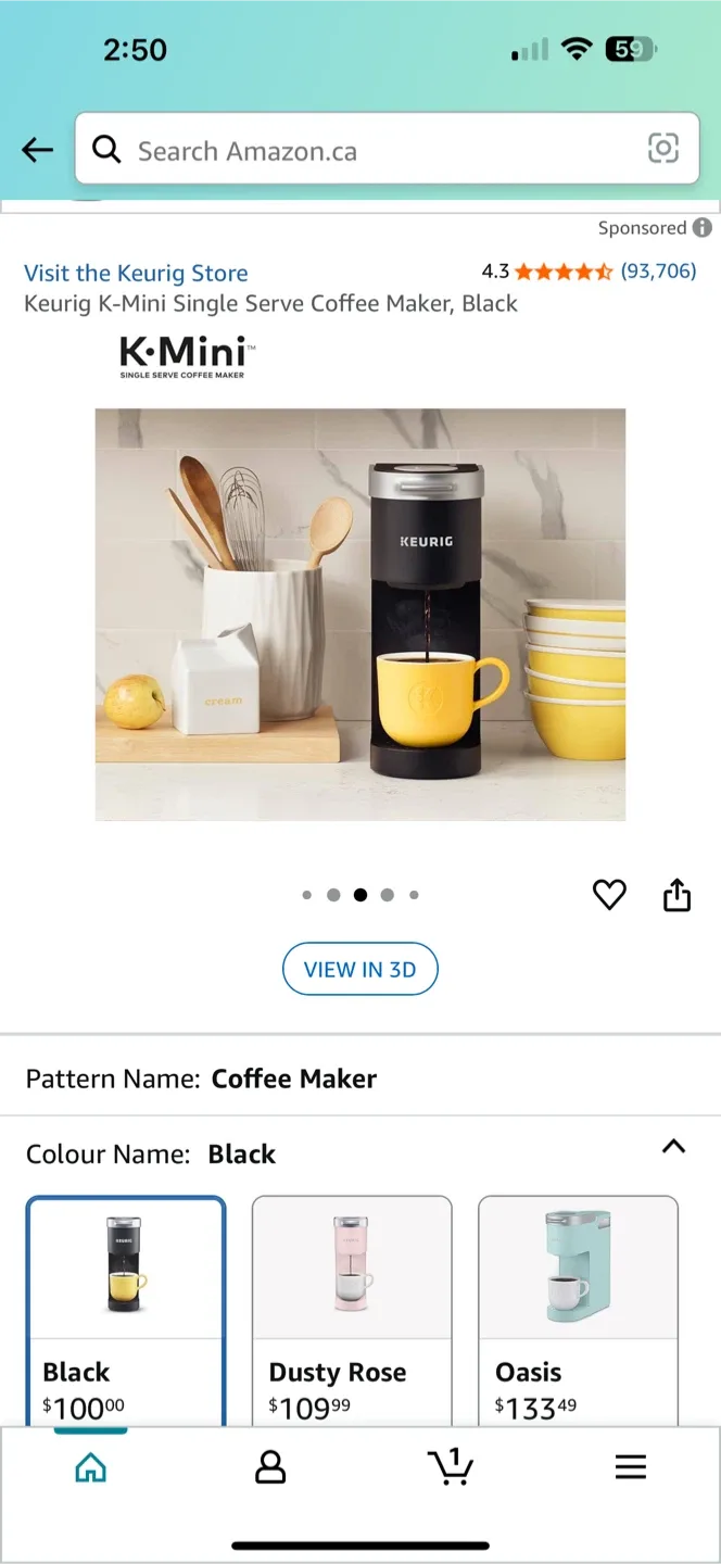 Keurig K-Mini Single Serve Coffee Maker - Black image indicator(2)