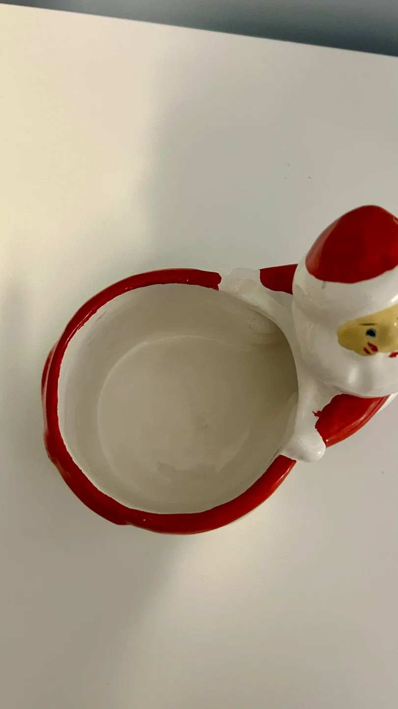 Vintage Ceramic Santa Claus Candy Dish/Planter image indicator(3)