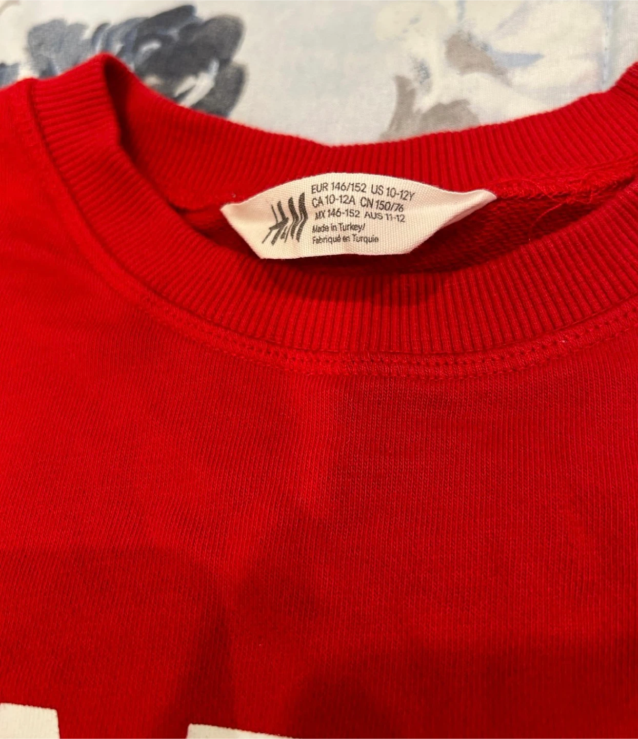 H&M Red "Party Mode" Sequin Toggle Sweatshirt, Size 10-12 - photo 4