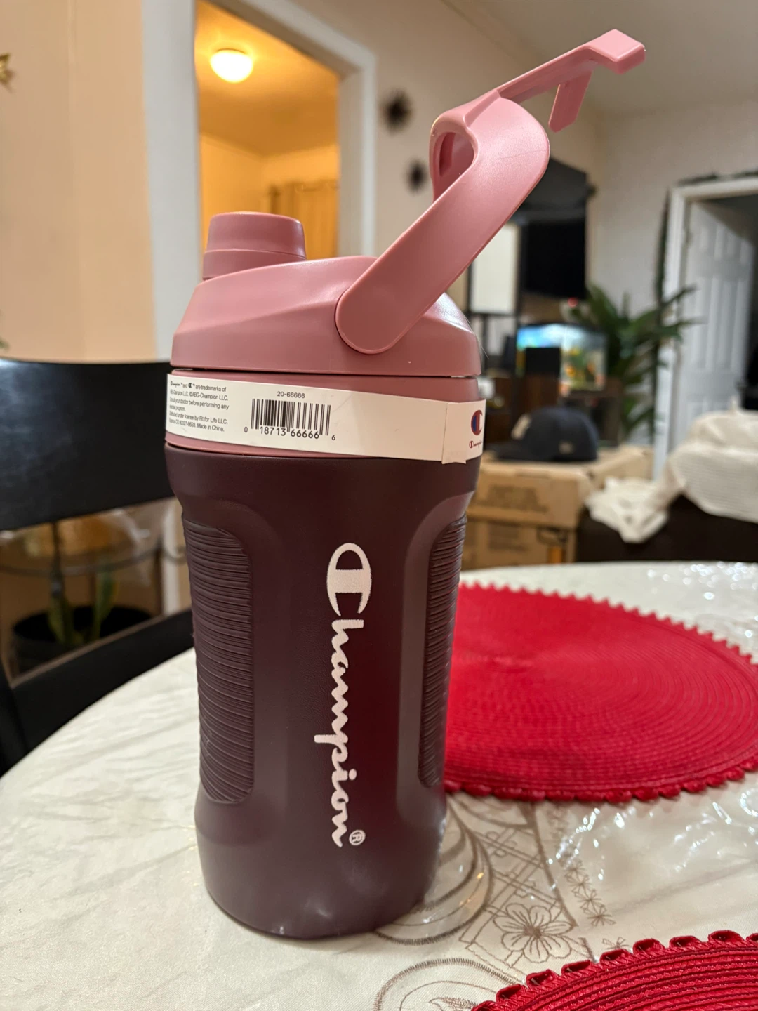 Champion Water Bottle - Pink & Burgundy - photo 3