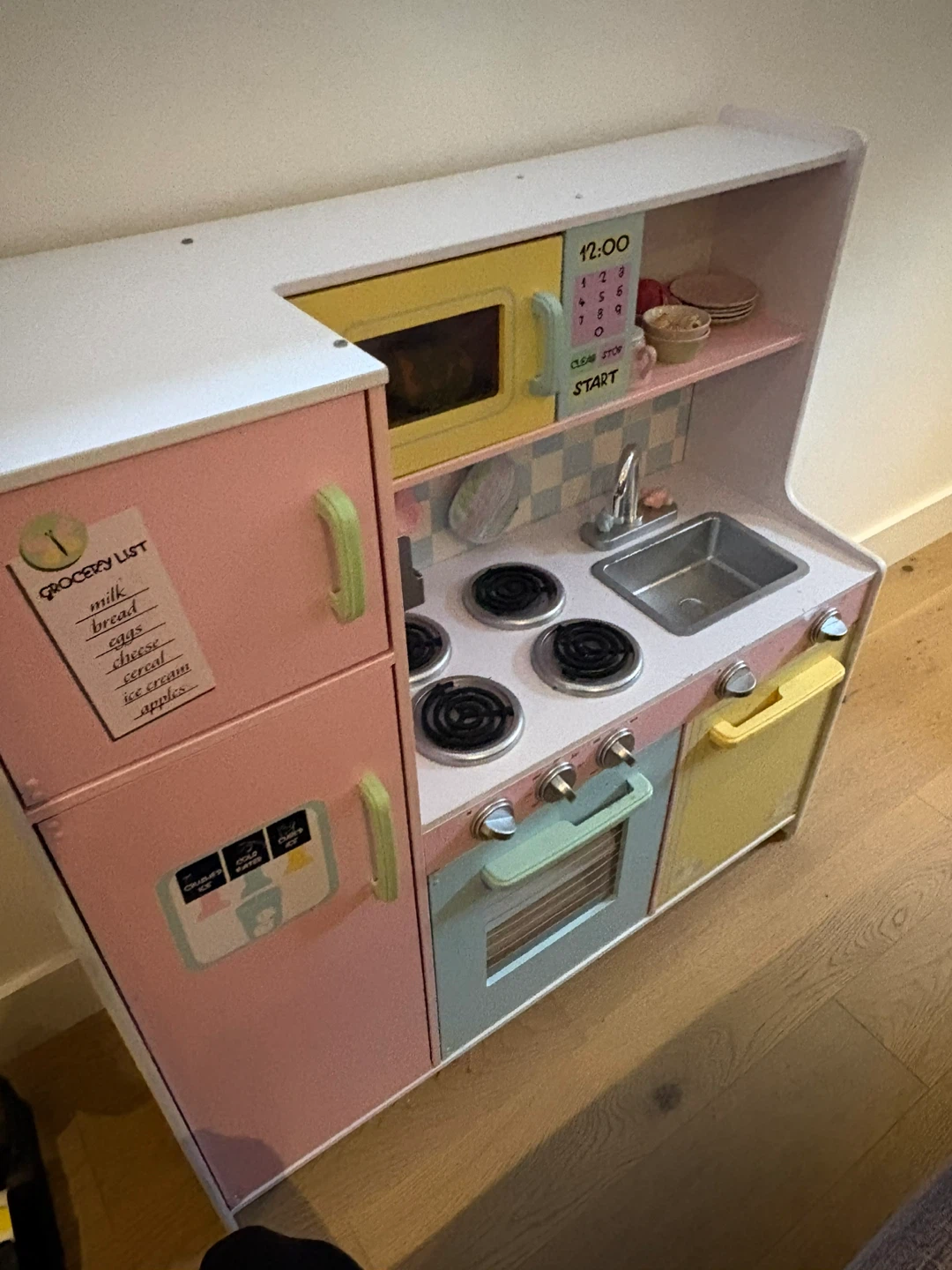 Kids Wooden Play Kitchen Set