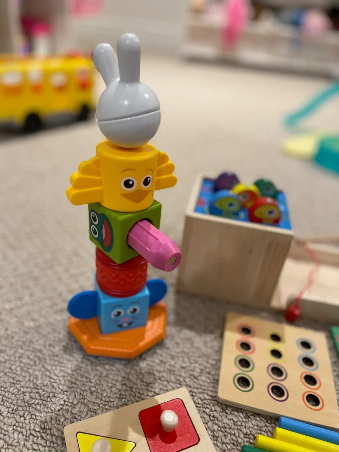 Montessori Deluxe Wooden Lacing Beads & Toys image indicator(3)