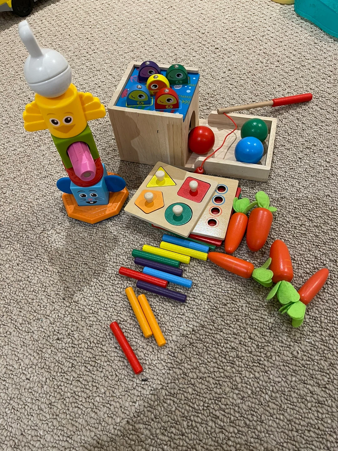 Montessori Deluxe Wooden Lacing Beads & Toys