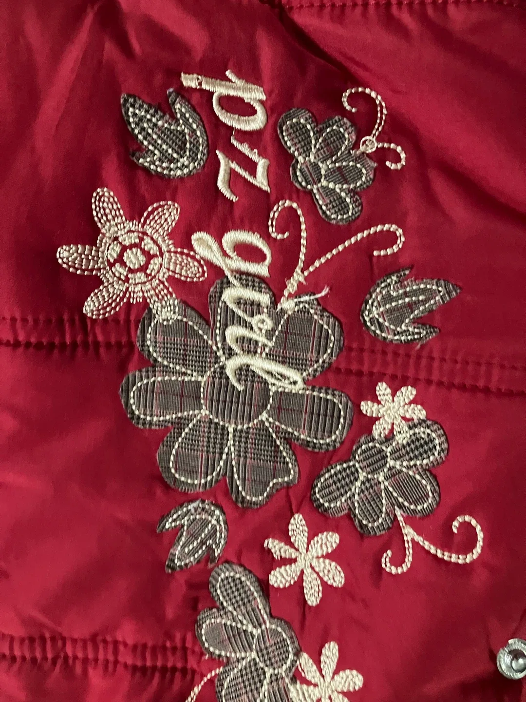 Girl Embroidered Winter Coat/Jacket $15 EACH(L-red&XL-green) image indicator(5)