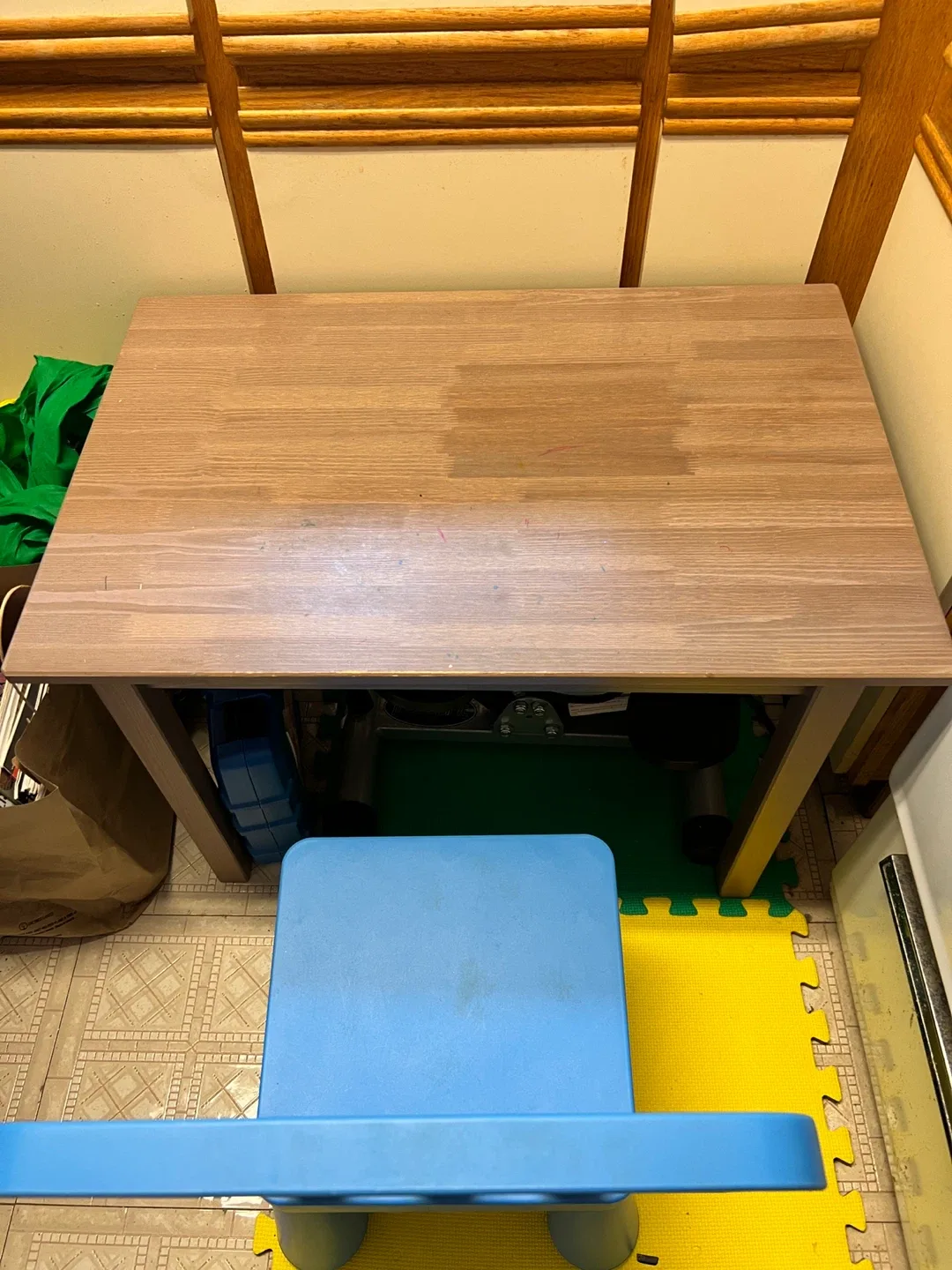 IKEA Mammut Children's Chair - Blue and the table image indicator(2)