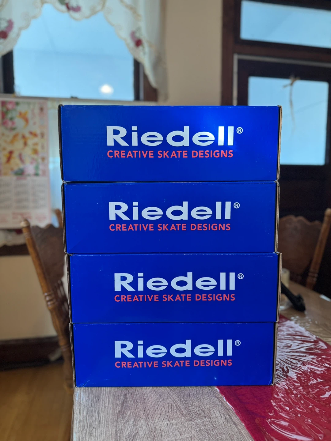 Riedell Black Roller Skates (2 size 6, and 2 Size 9)