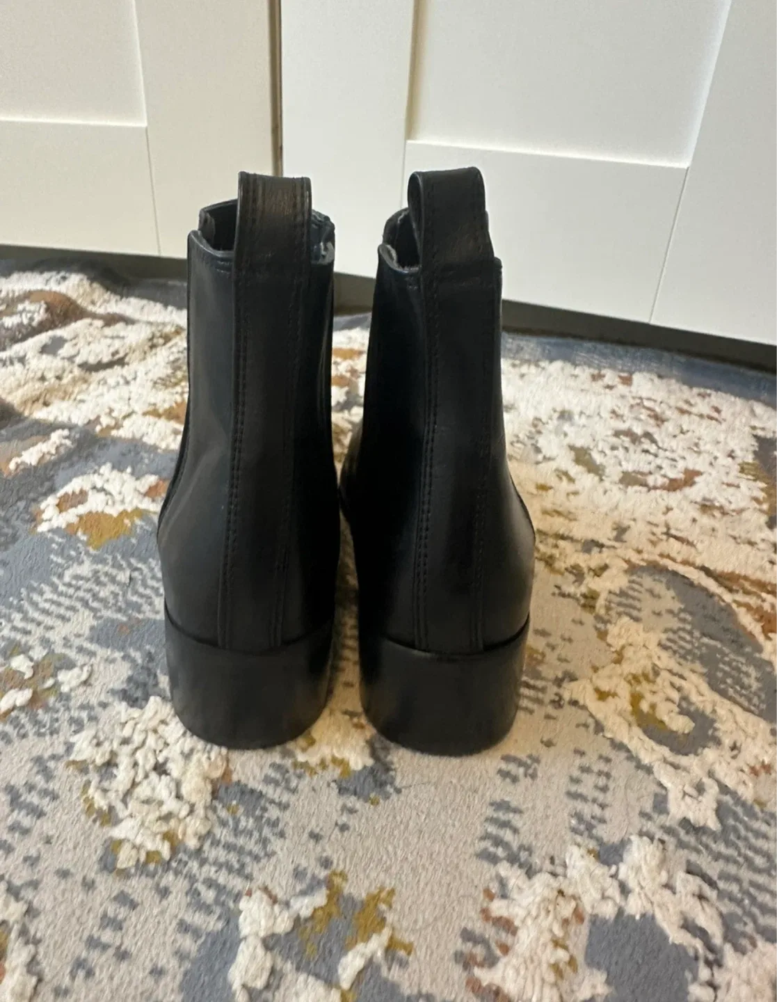 Black Leather Booties image indicator(2)