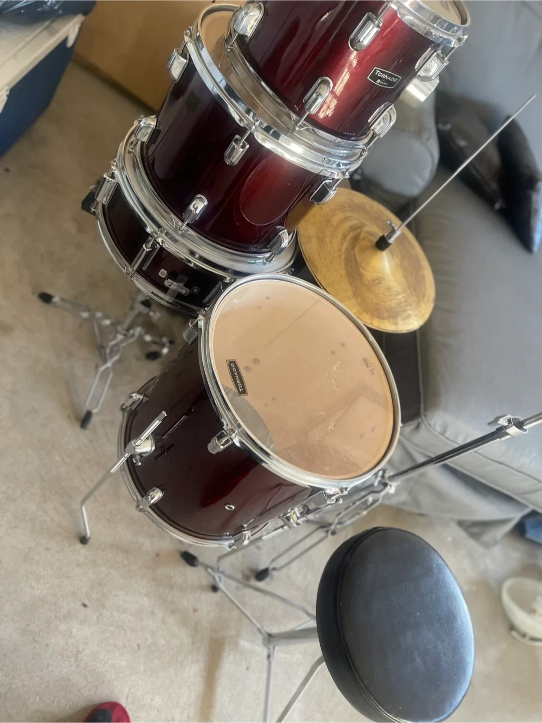 Mapex Tornado Drum Kit - Burgundy image indicator(4)