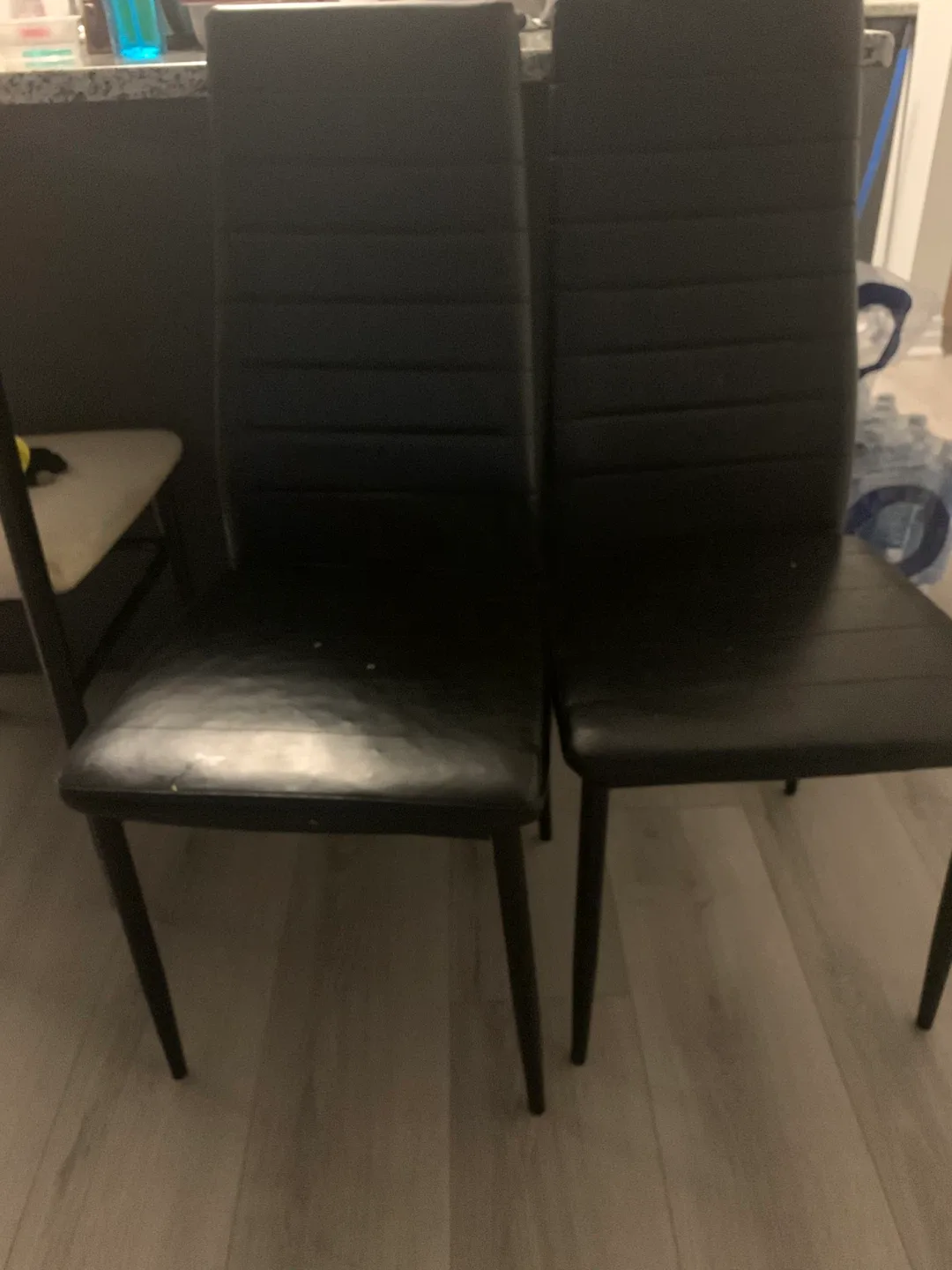 Glass Top Dining Table with 4 Black Chairs image indicator(2)