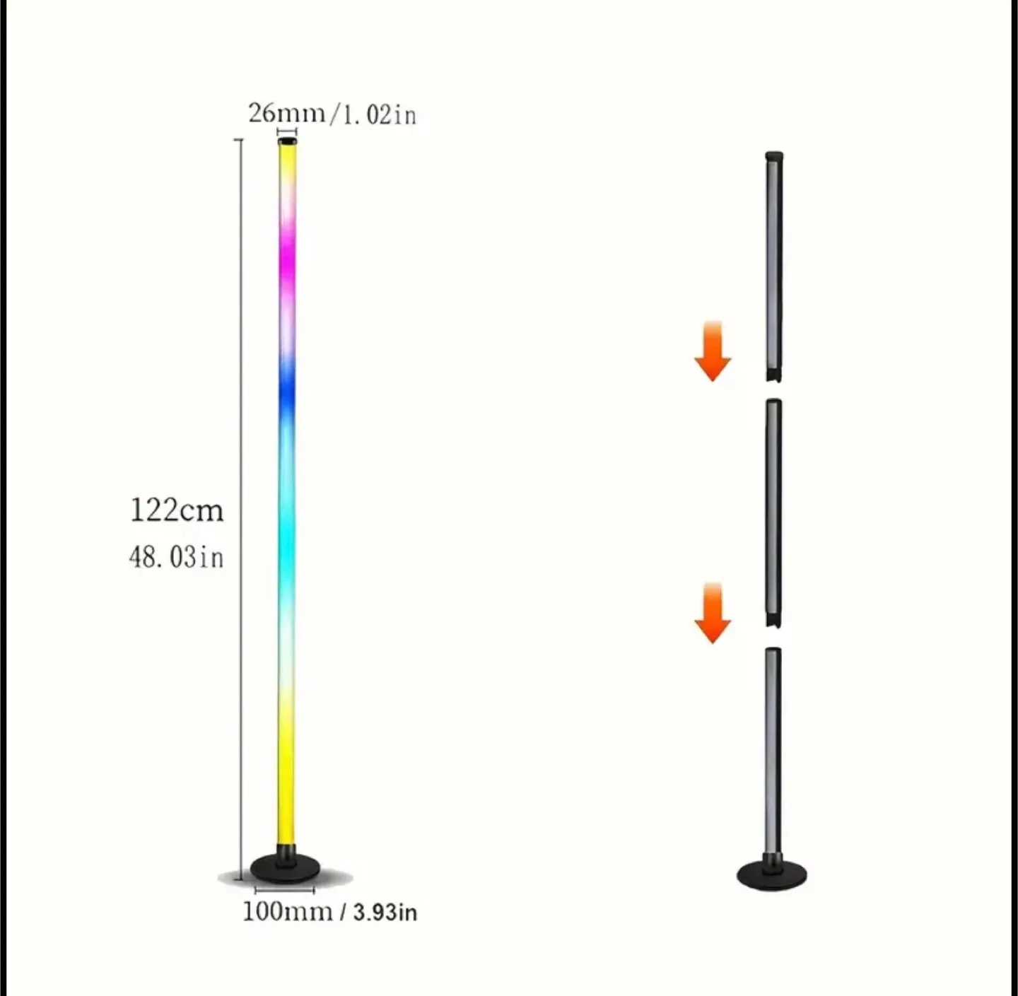 2 LED Corner Floor Lamps with remote (Brand new in box) image indicator(7)