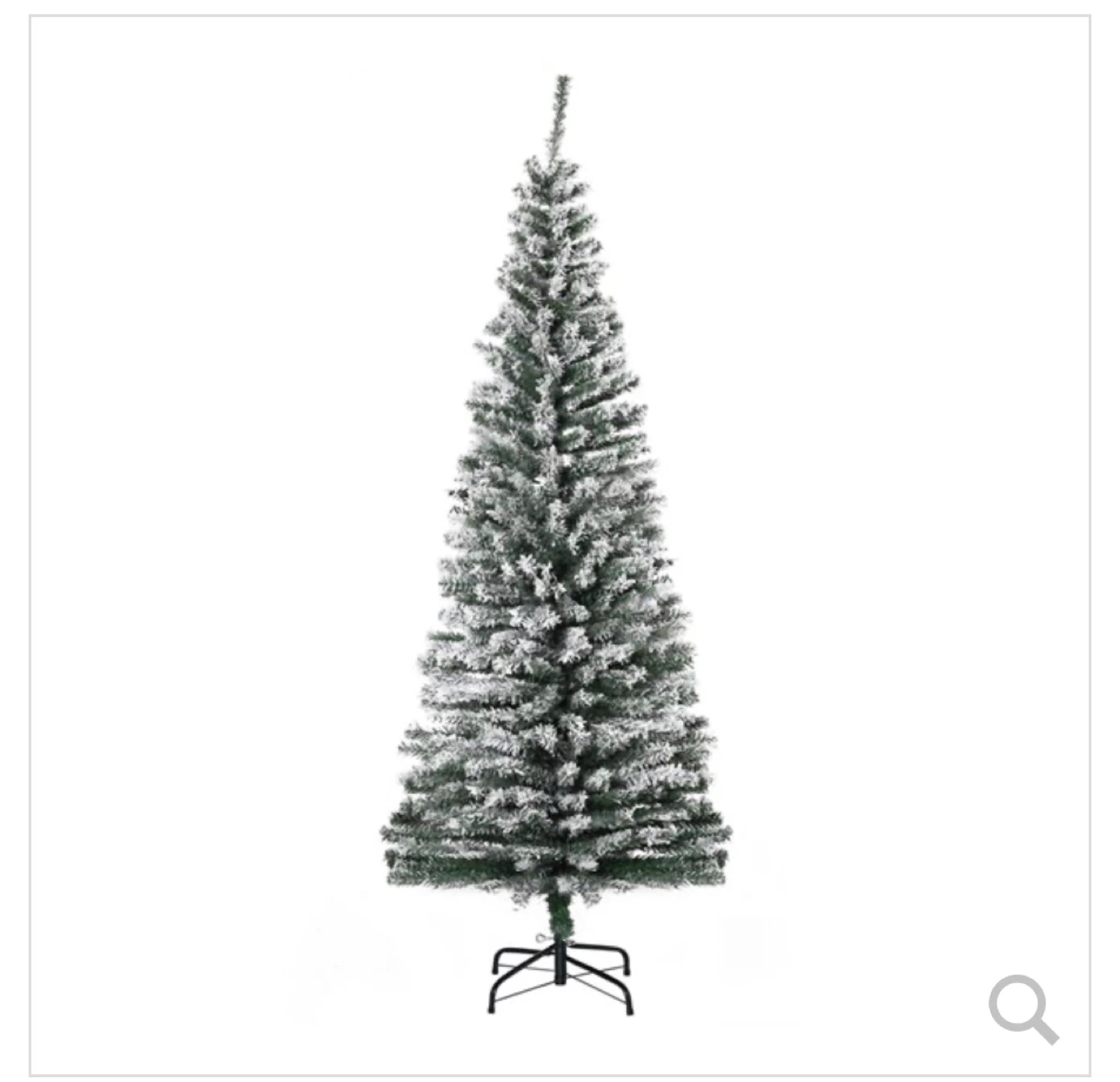 Slim Flocked Christmas Tree