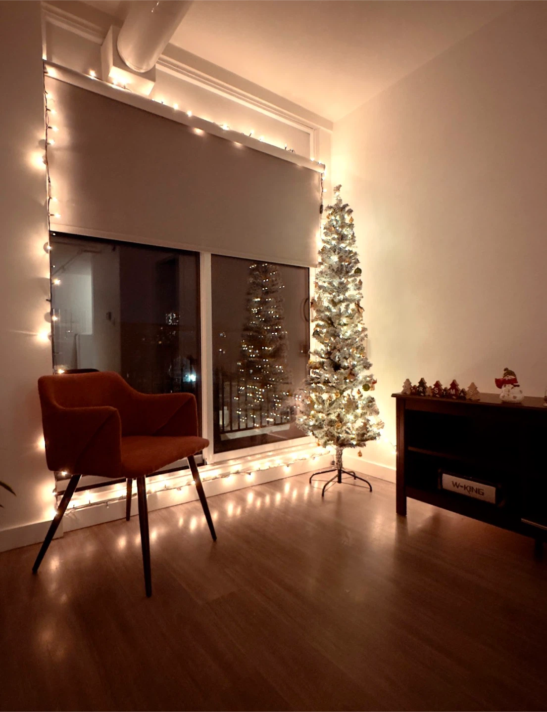 Slim Flocked Christmas Tree - photo 3