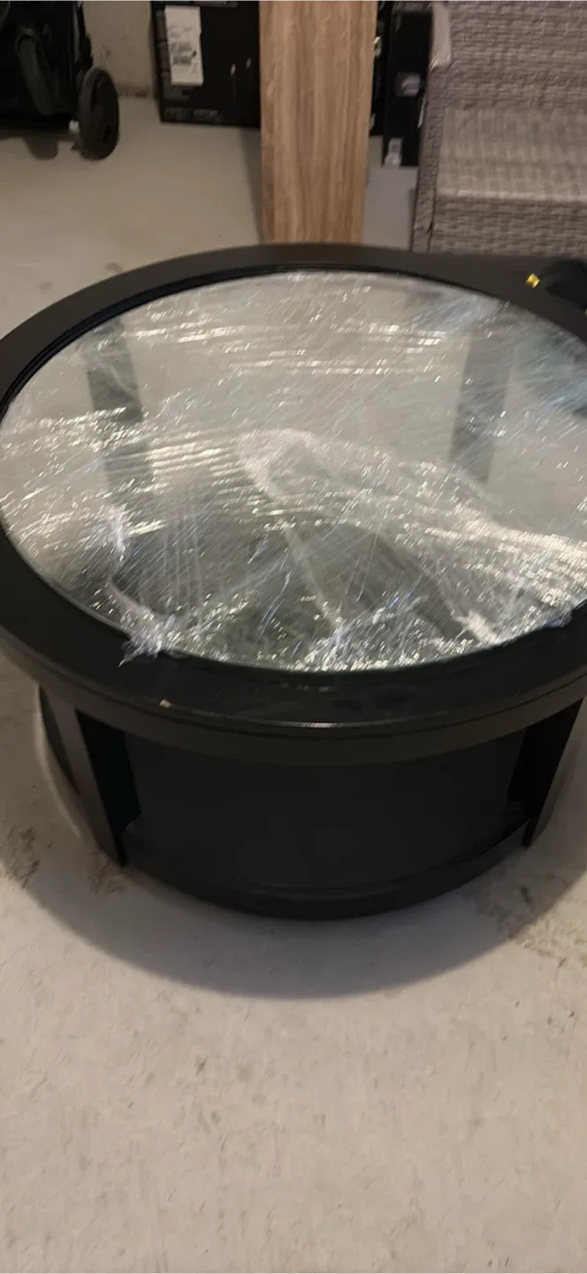 Round Black Glass Top Coffee Table image indicator(2)