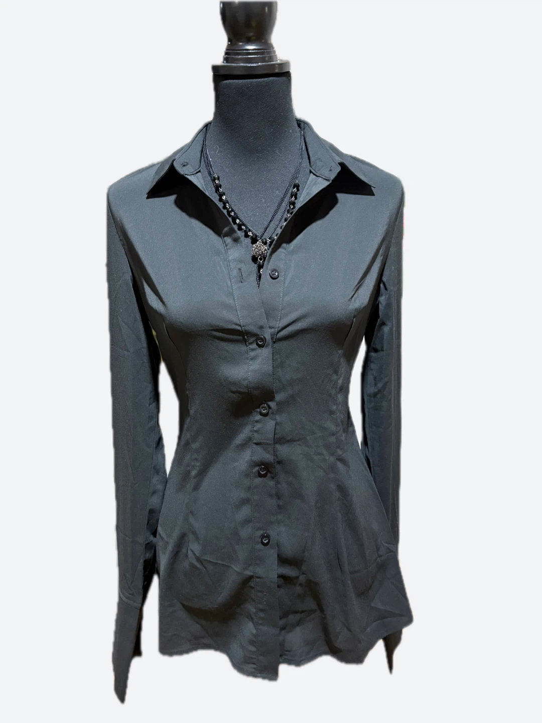 PrettyLittleThing Black Long Sleeve Shirt - Size 10 - photo 2