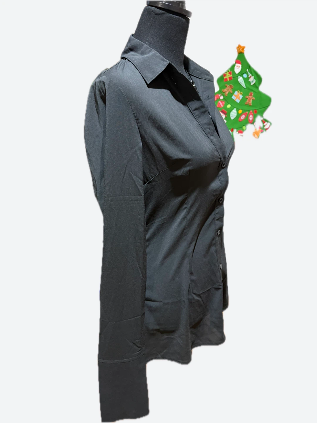 PrettyLittleThing Black Long Sleeve Shirt - Size 10 - photo 3