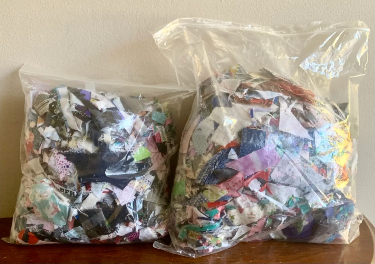 FREE!  Two Bags of Fabric Scraps