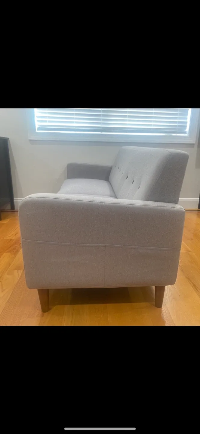 Mellow Adair Mid-Century Modern Loveseat - Light Grey image indicator(5)