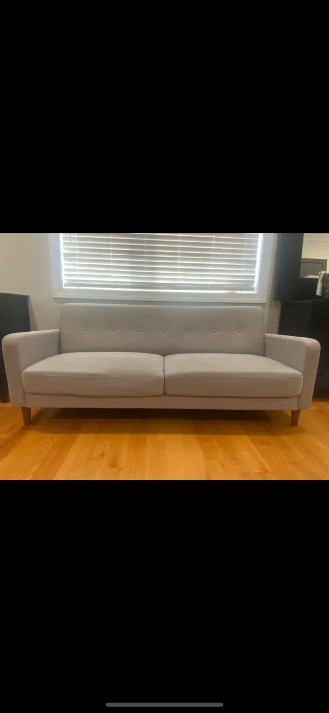 Mellow Adair Mid-Century Modern Loveseat - Light Grey image indicator(4)