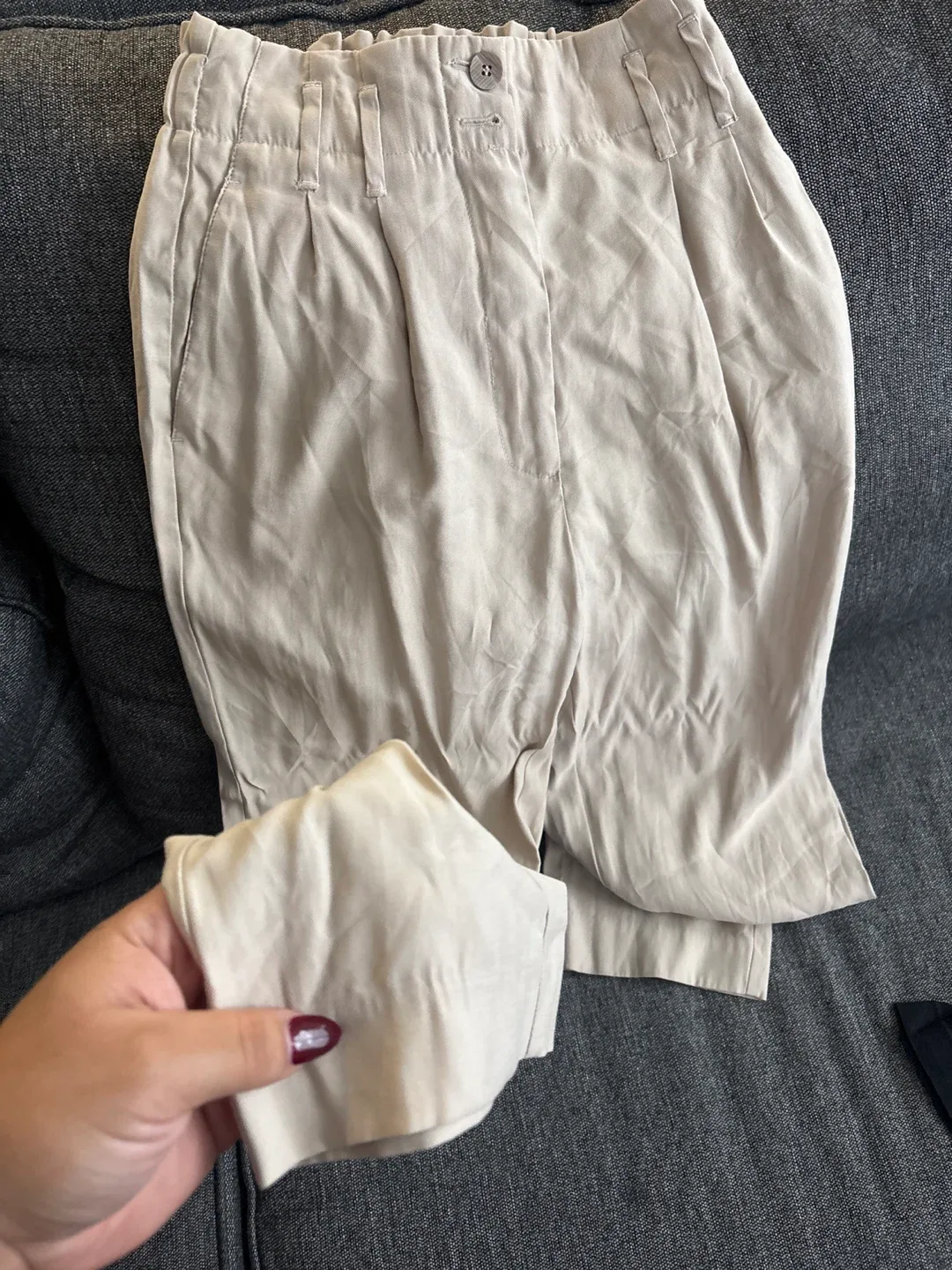 Mango Basics Beige Pants - Size 34 image indicator(4)
