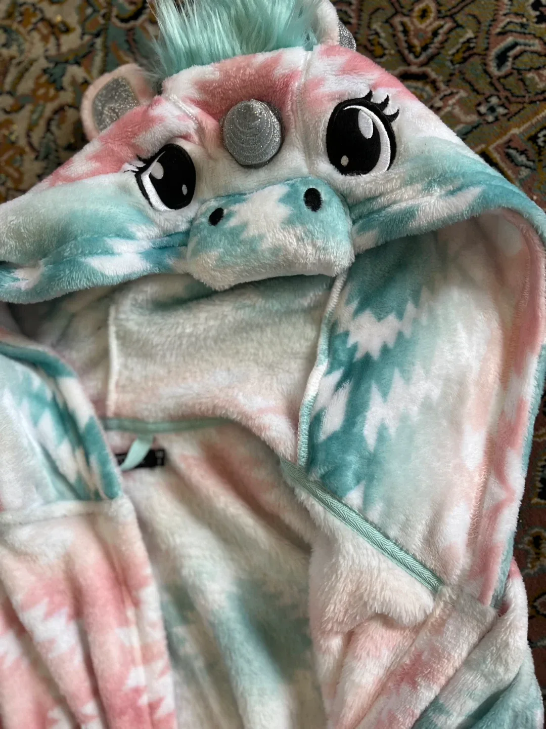 Brand new Kids Unicorn Hooded Bath Robe image indicator(4)