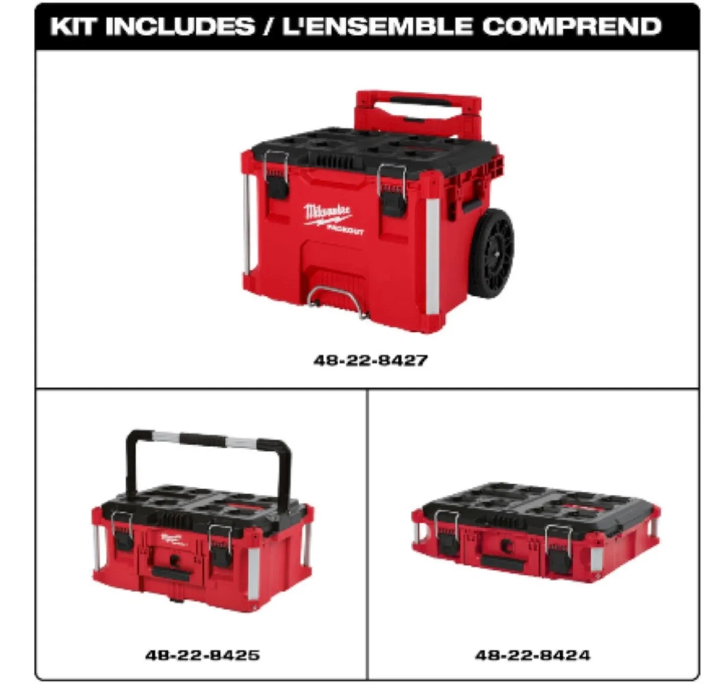 Milwaukee PACKOUT Rolling Tool Box Set image indicator(3)