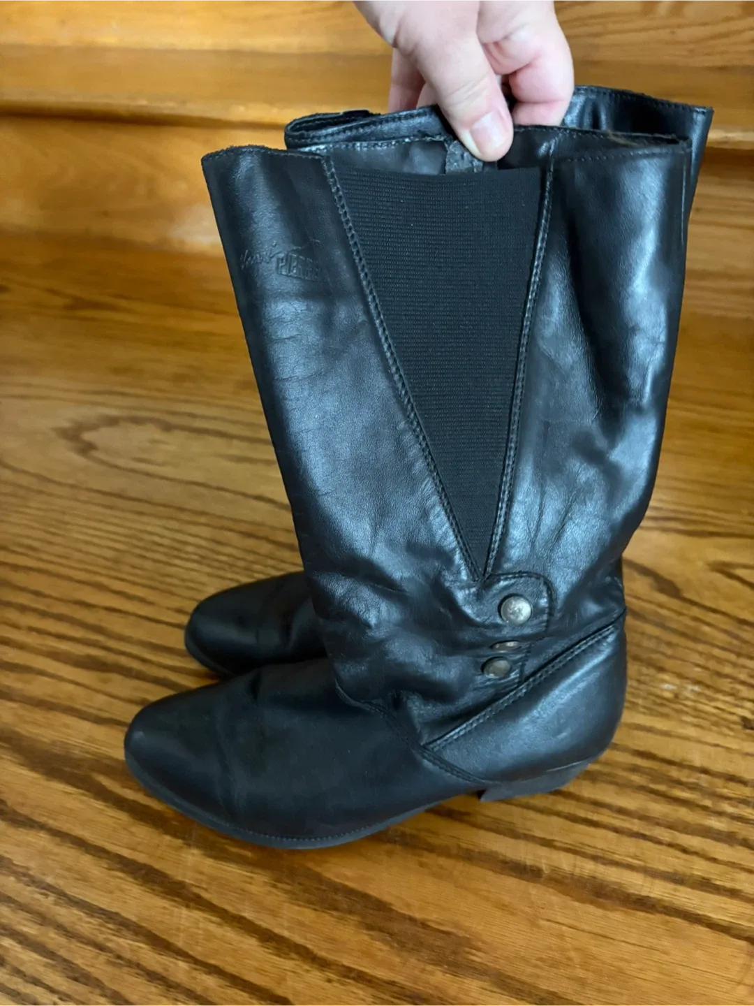 La Canadienne Black Leather Boots - Size 7 image indicator(5)