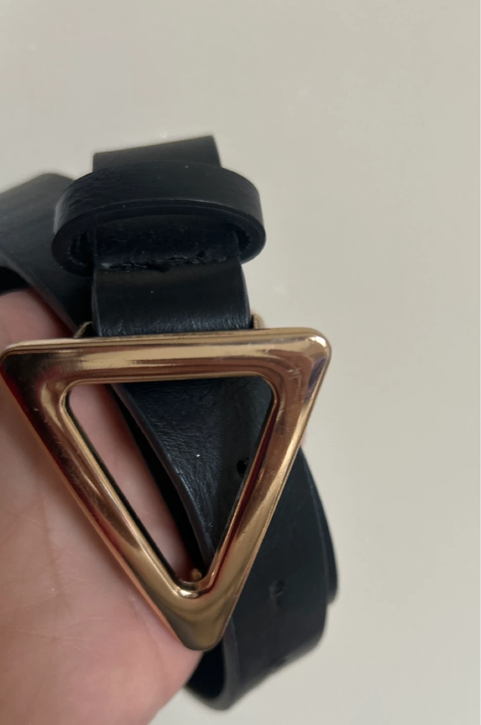 Black Belt with Gold Triangle Buckle - photo 3