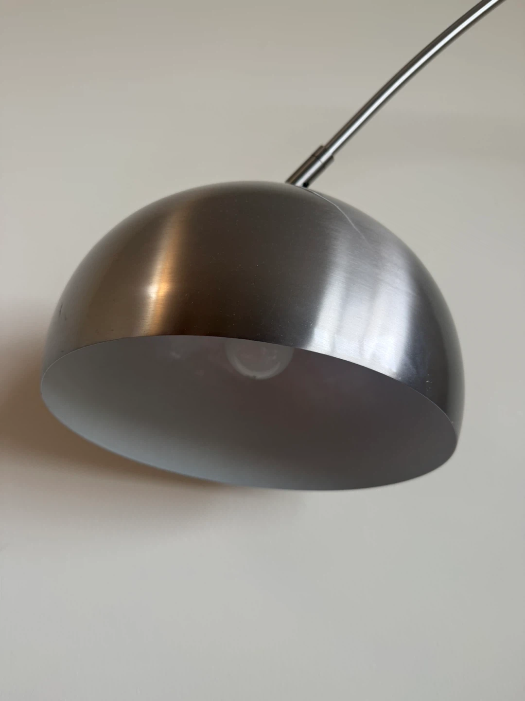 Modern Arc Floor Lamp with Curved Metal Shade - photo 4